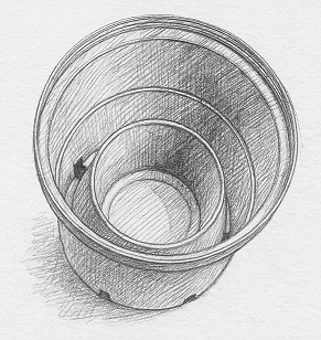 Non-draining crater pot