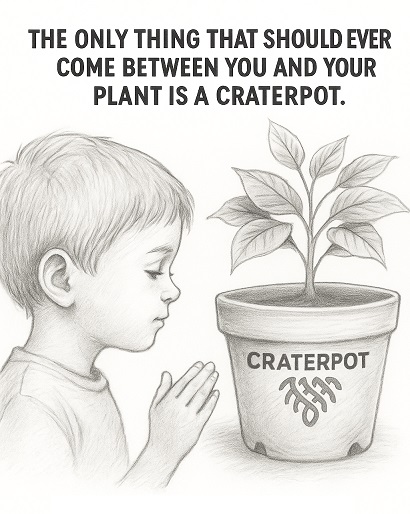 The only thing that should ever come between you and your plant is a Craterpot
